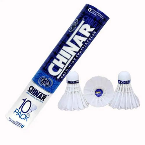 CHINAR Feather Shuttlecock | Pack Of 10 Pcs