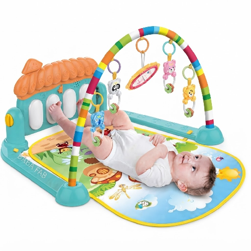 Baby Toy Multi Functional Musical Keyboard Mat Piano Baby Mat Gym & Fitness Rack