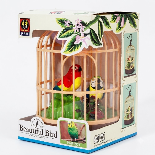 Beautiful Bird pet Toy in Hanging cage with Music Singing Moving Chirping - Image 3