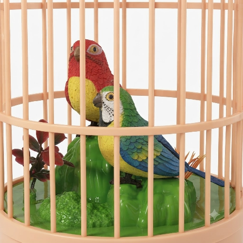 Beautiful Bird pet Toy in Hanging cage with Music Singing Moving Chirping - Image 5