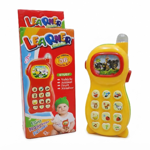 Learning mobile phone toy for toddlers and kids with image projection