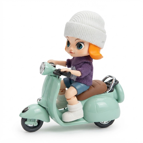 Motor Tide Flow - Musical Stunt Tricycle Scooter with Rider Girl - 360° Rotation, Swing Action & Dazzling Lights, Melodious Music - Image 3