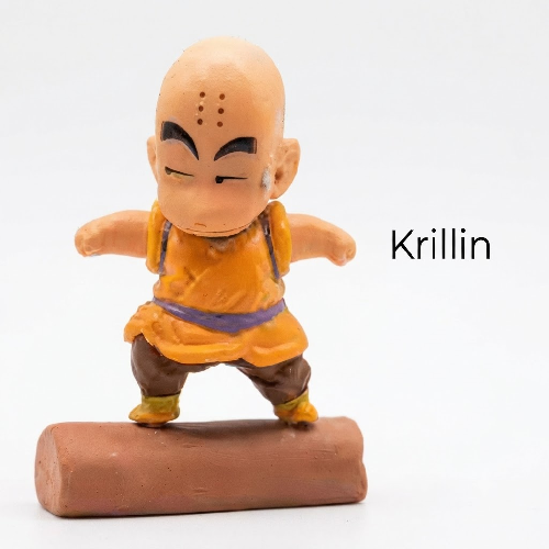 Classic Krillin Training Figure on Balance Log