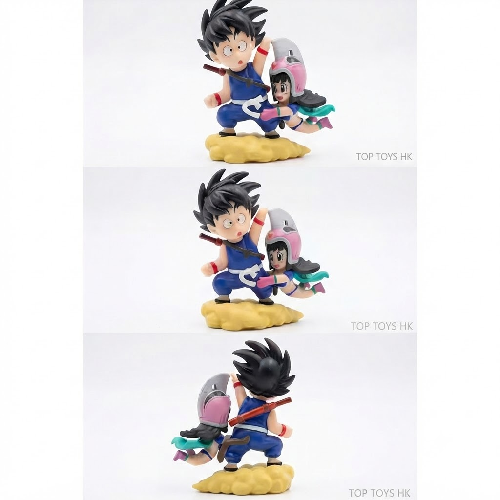 Collectible Kid Goku and Chi-Chi Flying on Flying Nimbus Action Figure