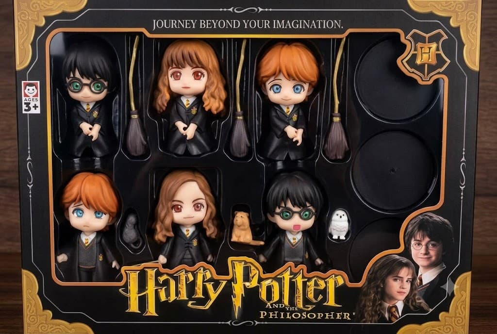 6-Piece Harry Potter & The Philosopher's Stone Chibi Action Figure Set