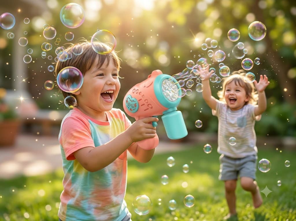 CooCoo Color Bubble Gun with Lights, Music & Type-C Charging - Image 3
