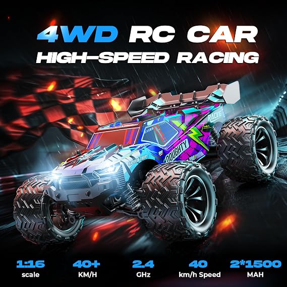Hobby Grade1:16 Scale 4WD High-Speed Remote Control Off-Road Racing Car – 45 KM/H - Image 3